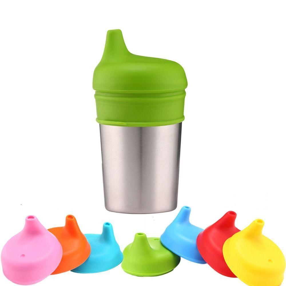 Stretchable Straw Cup Covers Leak Proof Silicone Sippy Cup Lids Creative   Kids