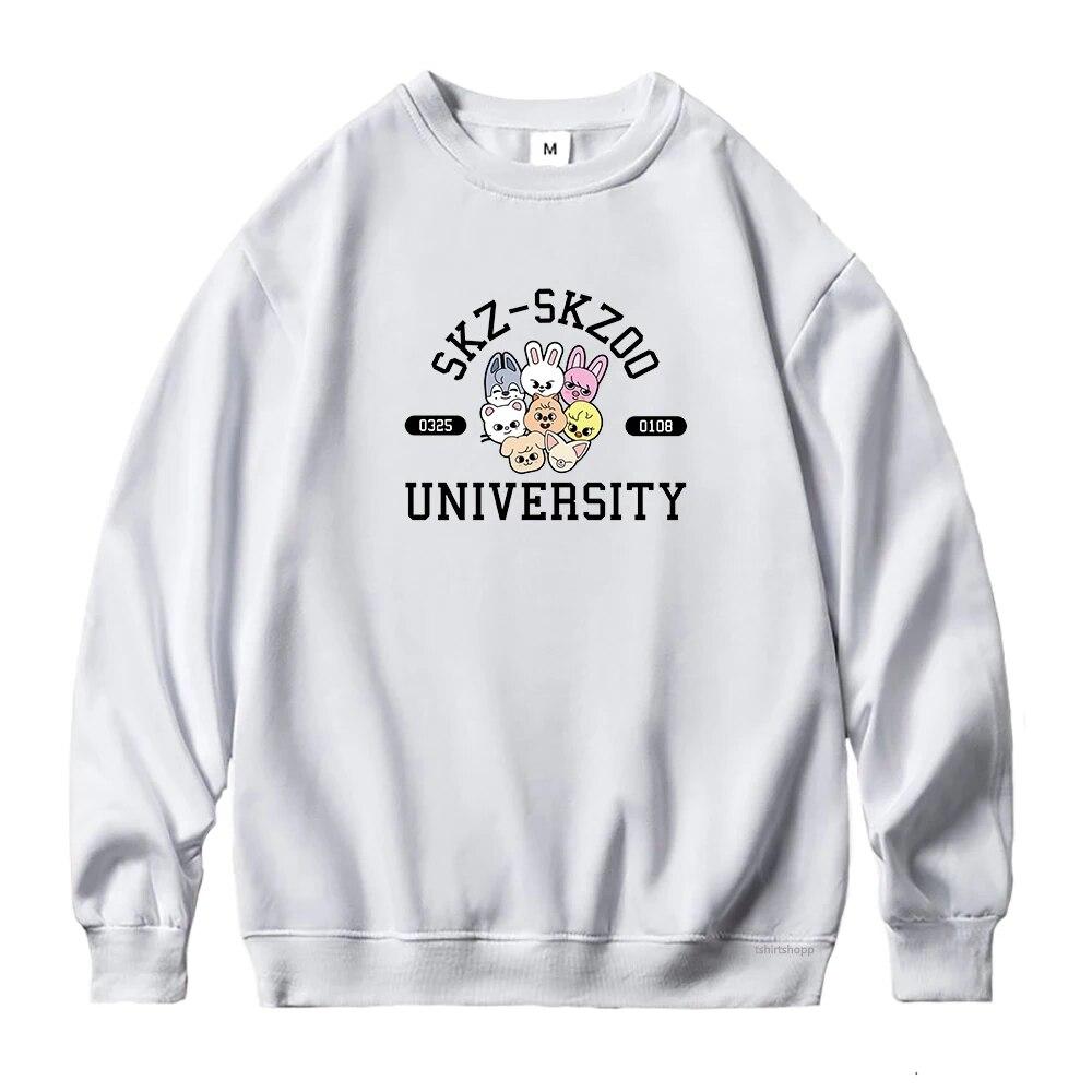 Kpop Skzoo Stray Kids толстовки милые K-pop женские Kawaii уличная одежда Harajuku зимние толстовки K Pop графический пуловер с круглым вырезом унисекс