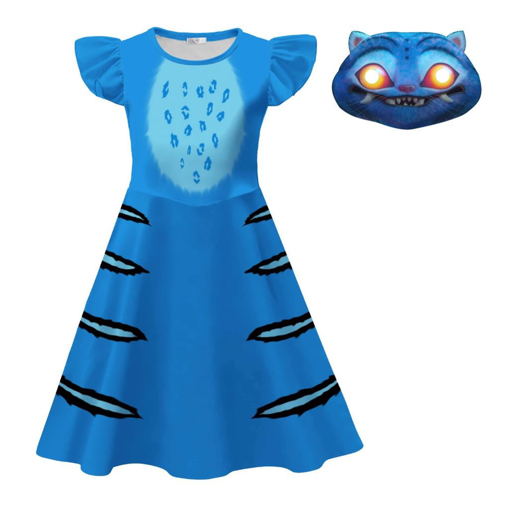 K-pop Охотники на демонов Принт кошки-мессенджера Платья принцессы для девочек