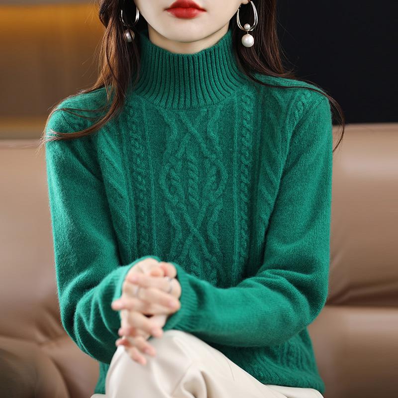 Женский кашемировый свитер Qinghe кашемир 30% кашемир 70% шерсть осенне-зимний кашемировый толстый пуловер мягкий и теплый