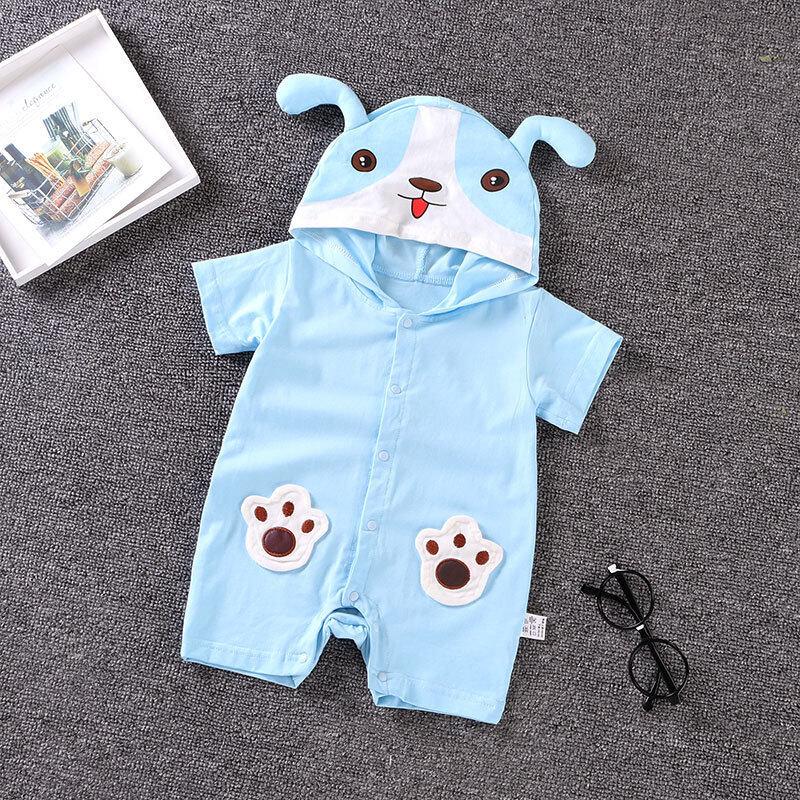 Infant Jumpsuit Rabbit Cow Romper Animal Tiger Cute Cat Print Girl Boy Cotton Suit Newborn Climbing Bunny Rompers Summer