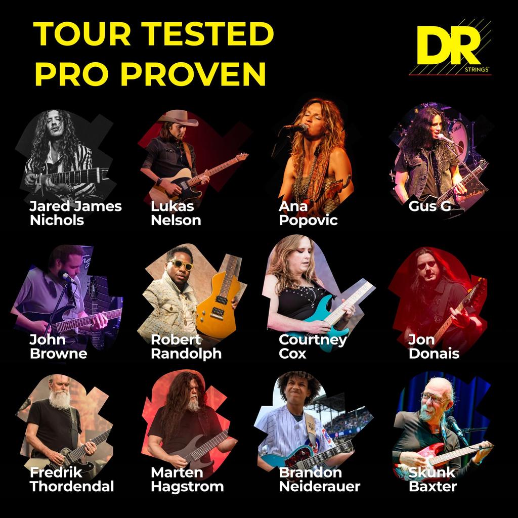 Струны для электрогитары DR Strings NEON, многоцветные, с покрытием, .009-.042, NMCE-2/9