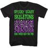 Spooky Scary Skeletons Checkers Music T-shirt Tops Tees Men's Women's Unisex