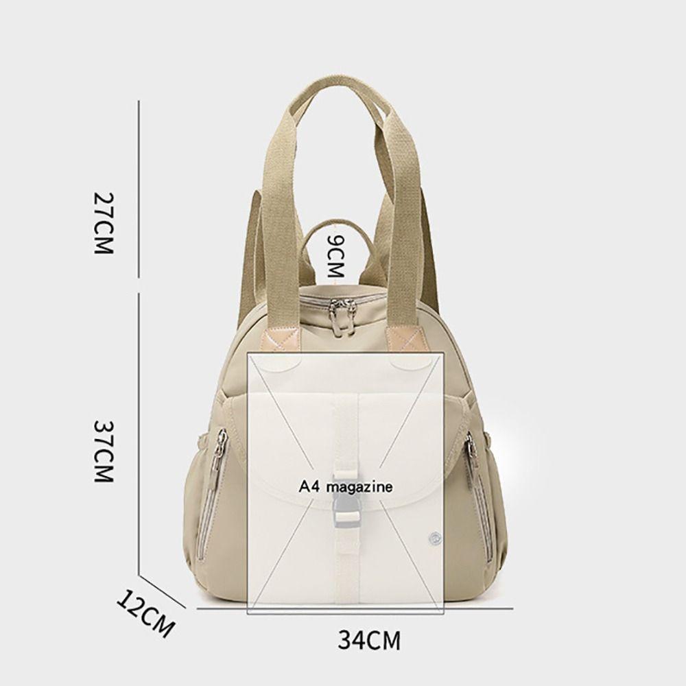 Portable Multicolor Versatile Backpack Large Capacity Lightweight Tote Bag Waterproof Nylon Luggage Bag Women's Style
