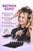 STYLAZO Профессиональная укладка волос в салоне, Салон красоты Укладка волос для женщин, Зажимы для разделения волос для использования в парикмахерской - Набор из 12 штук (Черная Секция