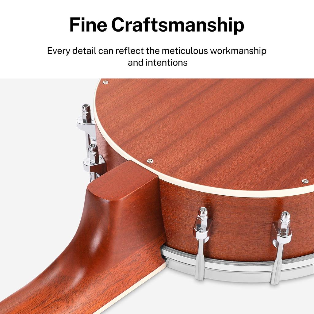 Donner Banjo Ukulele Concert 4 струны 23 дюйма корпус из сапеле Remo Head тюнер сумка с запасными струнами