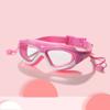 Quilang Kids Swim Goggles Integrated Ear Plugs Stylish Clear Vision Anti-water Anti-fog