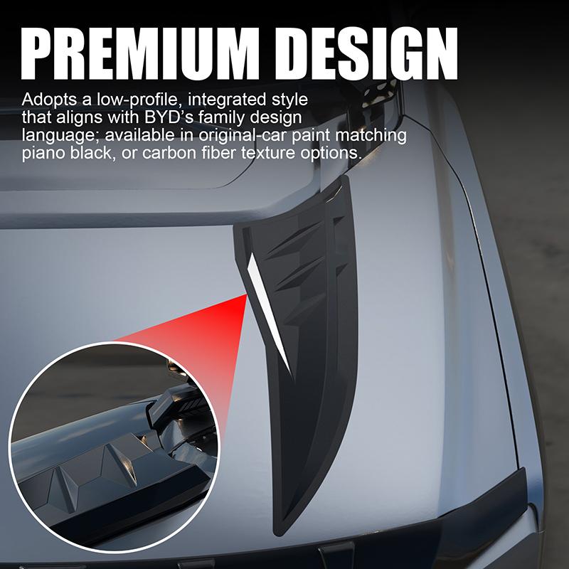 Наклейки для украшения капота для BYD Shark 6 Спортивная декоративная наклейка Обновление для Shark 6 2025 2025 Автомобильные аксессуары 2 шт.