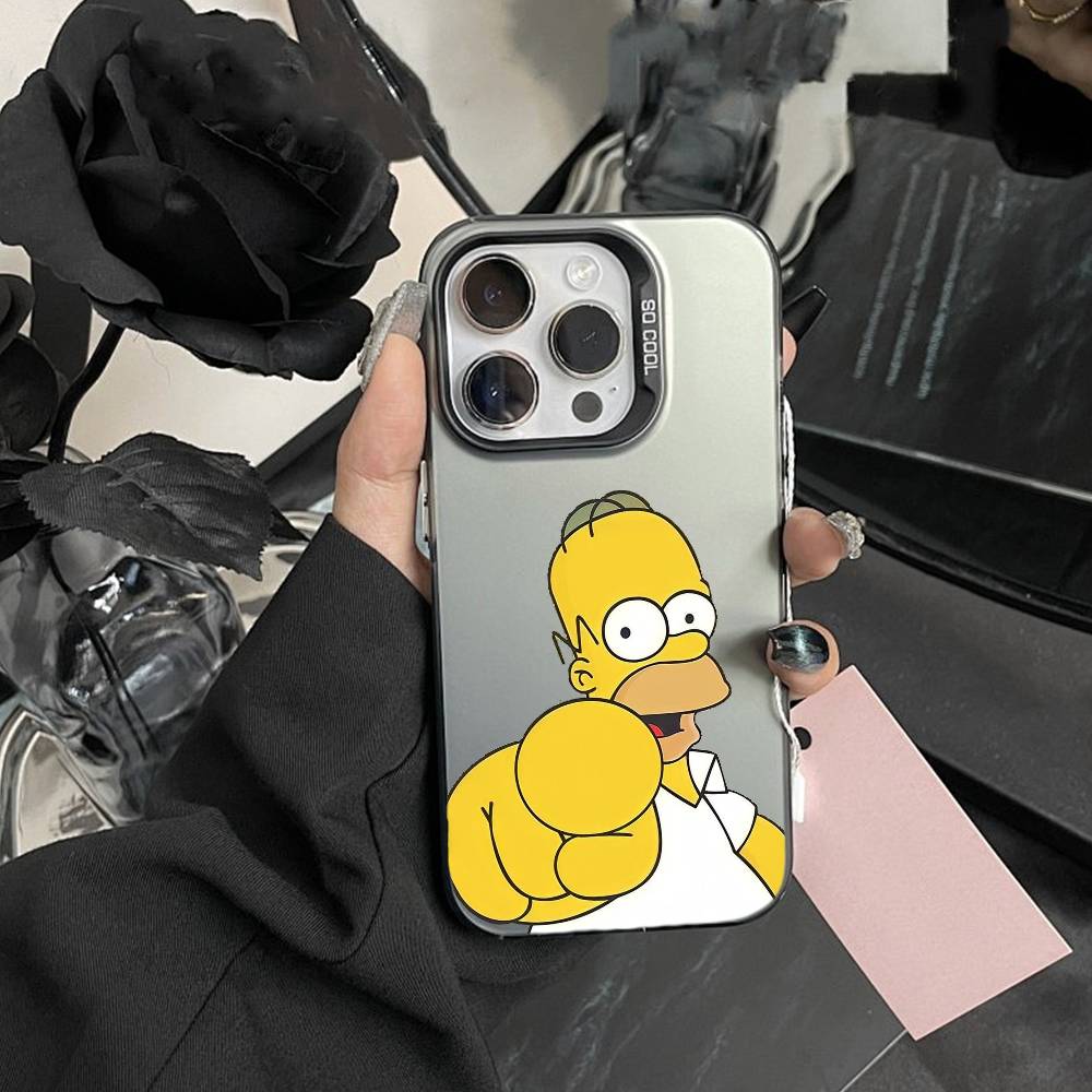 Чехол для телефона Anime T-The S-Simpsons-s для IPhone 16 17 15 14 12 13 Pro Max Белый цвет Ударопрочный чехол