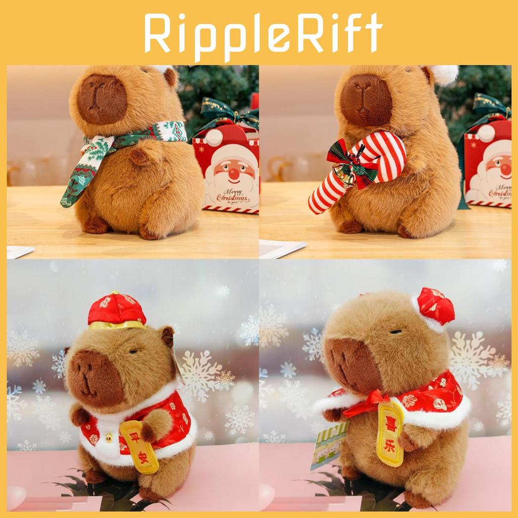 Capybara Plush Toy For Christmas Decoration With Pp Cotton Filling For Kids And Collectors