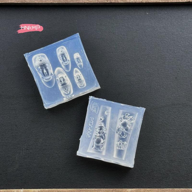 1 шт. 3D акриловая форма Голова Будды Бог богатства Нейл-арт DIY Силиконовая форма для маникюрной декорации Шаблон для нейл-шарма