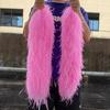 DIY 0,5 метра Толстая боа из страусиных перьев 2-20 слоев Лента Шитье Платье Шарф Шаль DIY Карнавал Свадебная вечеринка Одежда Декор юбки-перья