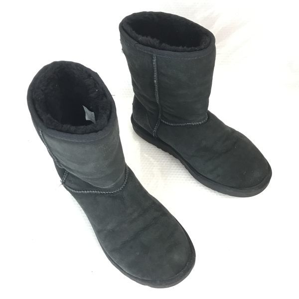 США UGG Классические короткие сапоги из мутона [24.0/Черный] S/N5825 Обувь(ИСПОЛЬЗОВАЛ)