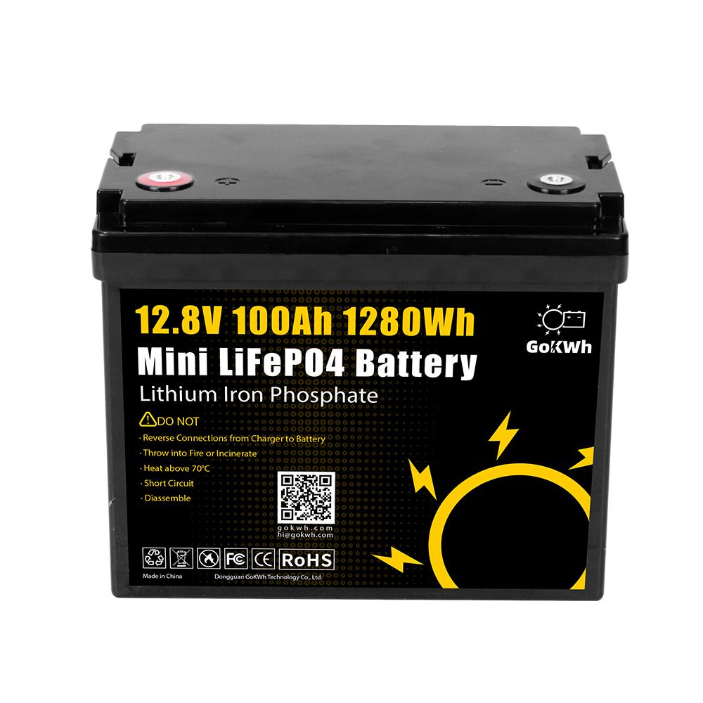 Аккумулятор GoKwh 12.8V 100Ah LiFePO4 (Не Bluetooth), Энергоемкость 1280 Втч
