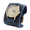 Jewelry From Europe And America Retro And Worn-out Woven Cowhide Bracelet Watch Wide Leather Punk Men's Watch Bracelet