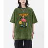 Футболка Hawaii Aloha Catch The Waves с принтом Snow Wash, женская летняя повседневная футболка, унисекс, стираная одежда, хлопок, короткий рукав