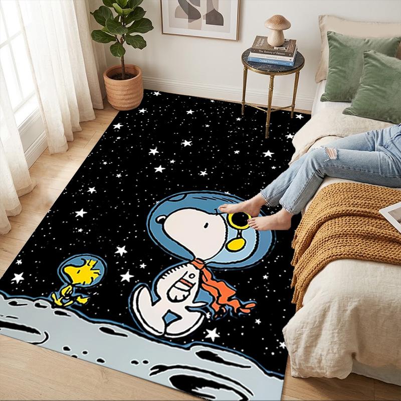 Snoopy Space Living Room Nonslip Area Rug Soft Carpet For Bedroom Game Playroom Sofa Office Home Decor Doormat Christmas Gift C926211