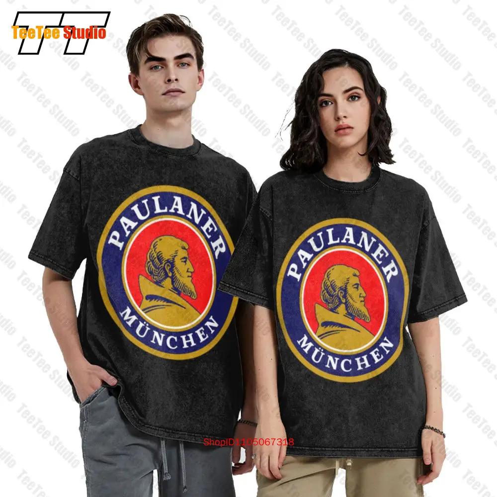 Paulaner Munchen German Beer Drink Alcohol T Shirt For Men Oversized T-Shirt JL9H