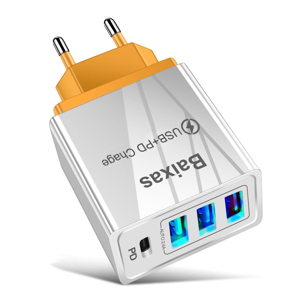 Универсальное 4-портовое USB-зарядное устройство для путешествий 5 В/2,4 А, адаптер быстрой зарядки - вилка AU/EU/UK/US