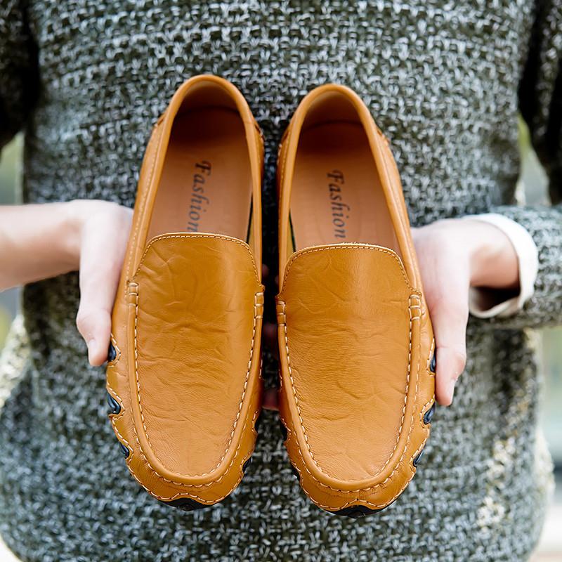 Модная мужская повседневная обувь из натуральной кожи, кроссовки люксового бренда 2025, мужские лоферы, мокасины, дышащая нарядная обувь слипоны, черная обувь для вождения