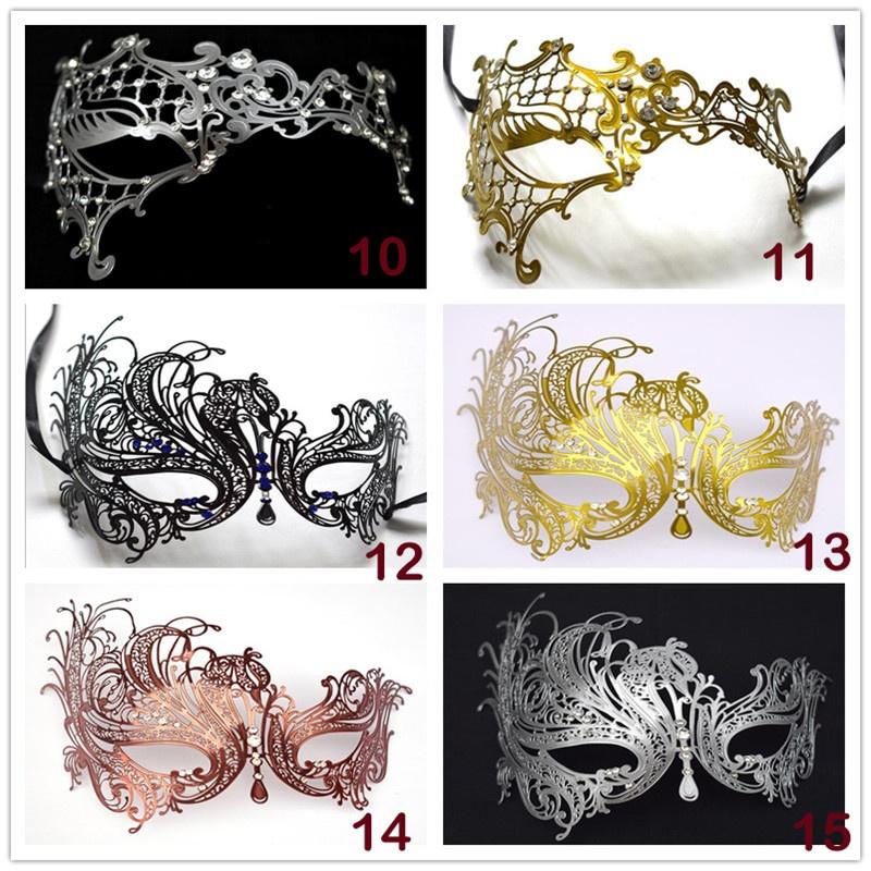 Костюм на Хеллоуин платье принцессы маска Венеция металлический горный хрусталь полумаска для лица