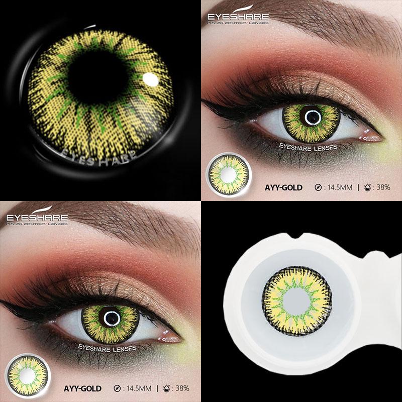 1 Pair Anime Colored Lens for Eyes Cosplay Purple Lenses Colorful Pupils Blue Eye Lens Red Lenses Yearly Yellow Lenses