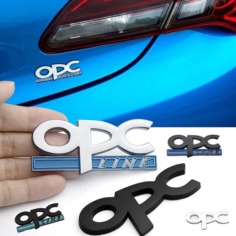 AAAYV1 OPC Line Emblem Front Grille Badge Tail Stickers Logo For Opel Astra G H J K F Corsa D Zafira B Insignia Mokka Regal Accessories