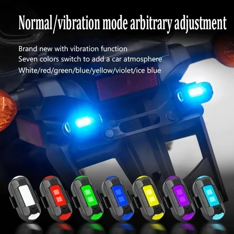 LED Anti-collision Warning Light Universal 7 Colors Mini Signal Light Drone with Strobe Light Turn Signal Indicator Motorcycle