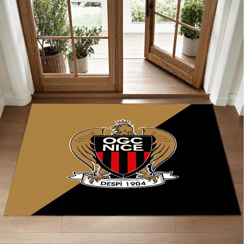 OGC Nice FC Design Crystal Velvet Rug Soft Decorative Mat for Bedroom Entrance