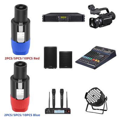 10 шт./лот 4-полюсный 4-контактный разъем NL4FC штекер Ohm штекер для аудиокабеля динамика адаптер 4-контактный гнездовой разъем Speakon аксессуары