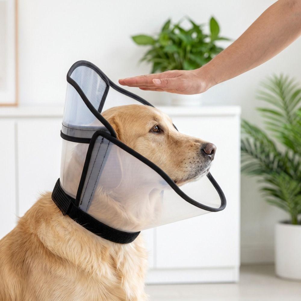 Breathable Dogs Comfy Cones Adjustable Neck Protection Cover Sterilization