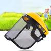 Garden Grass Trimmer Safety Helmet Hat with Full Face Mesh Visor for Logging Brush Cutter Forestry Protection Kitchen Mask Tools