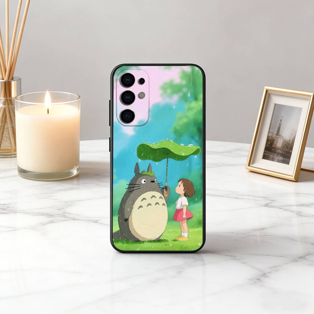Милый пухлый кот Т-Тоторо-кт Чехол для телефона для Samsung S25, S24, S21, S22, S23, S30, Ultra, S20, Plus, Fe, Lite, Note, 10, Черный чехол