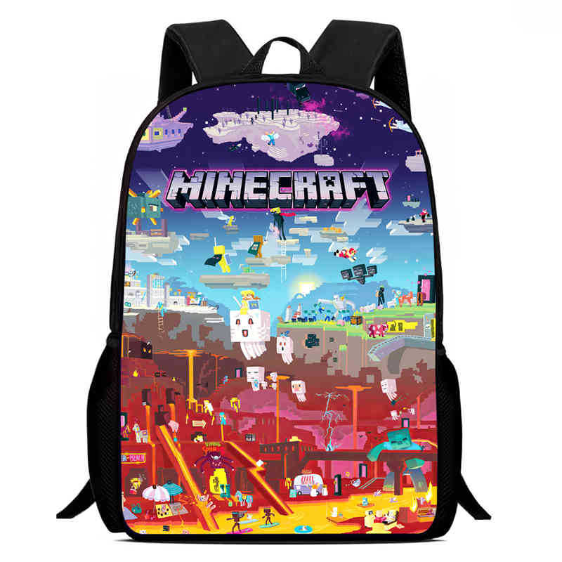 Детский рюкзак с принтом Minecraft для начальной школы