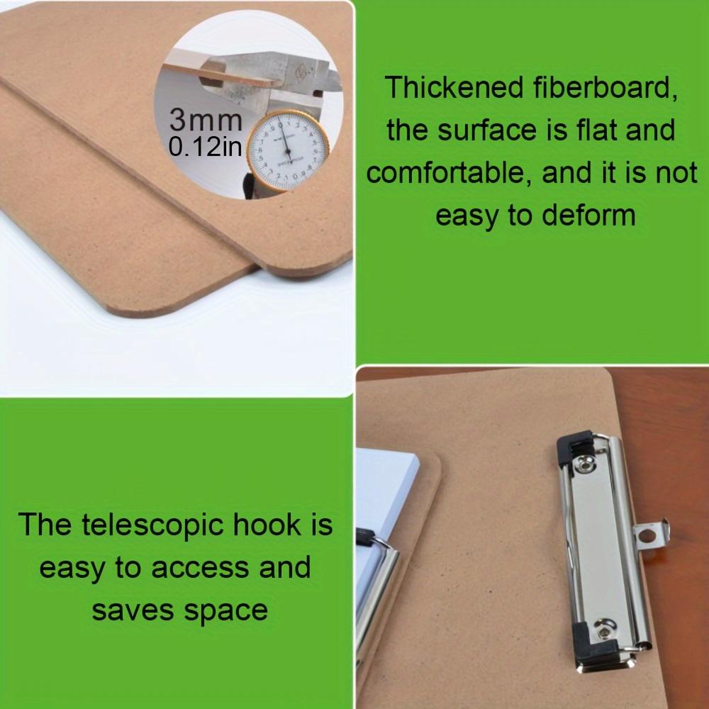 10pcs A4 Fiberboard Clipboards with Clamps - Durable Writing Pad Boards for Students, School and Office Supplies