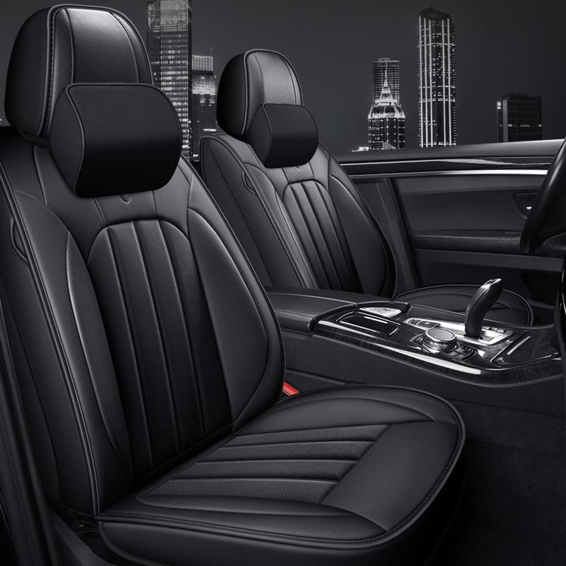 Универсальная пятиместная подушка на сиденье автомобиля из натуральной кожи