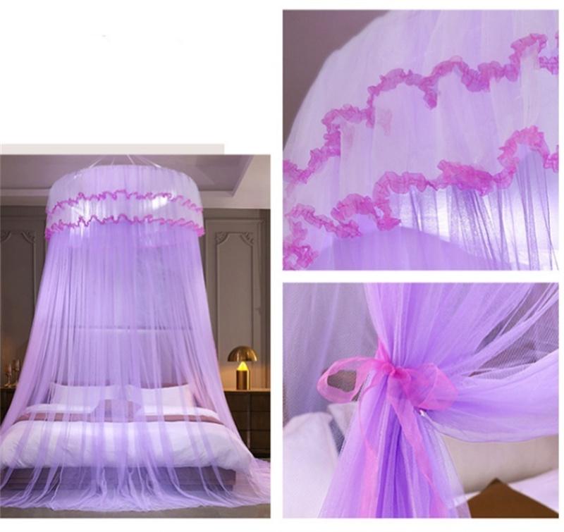 Принцесса Москитная сетка без установки Потолочная купольная москитная сетка Кровать Зашифрованная москитная сетка Кровать Купольная занавеска Пол-земля Москитная сетка