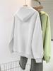 Women's Retro American-Style Hooded Cotton Cardigan with Plus Velvet for Autumn/Winter 2025