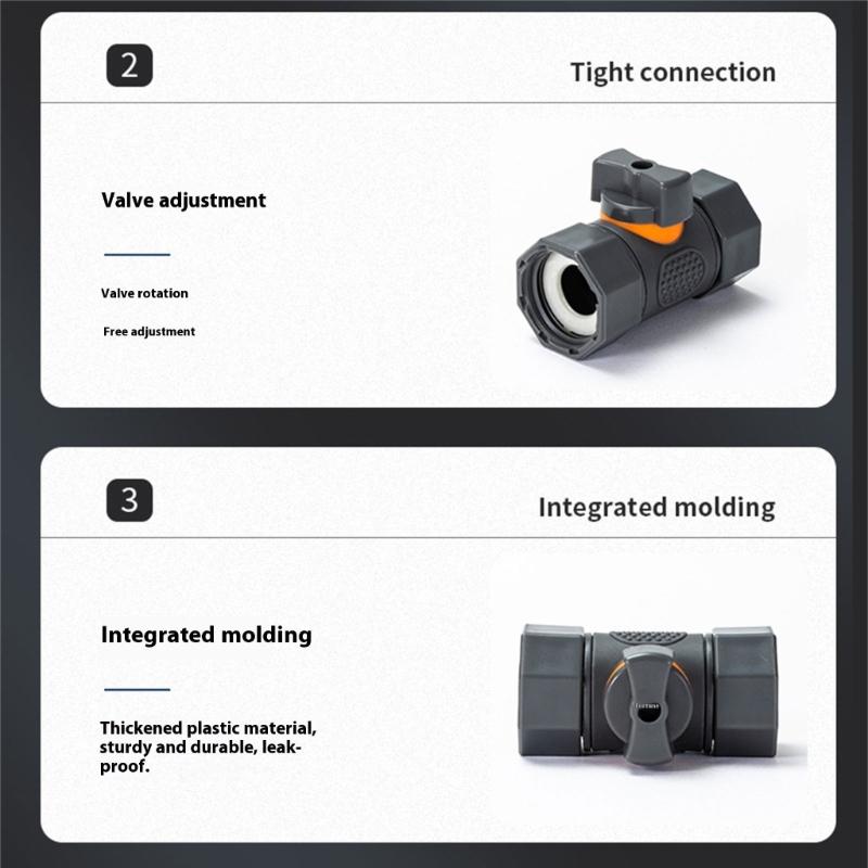 Heavy Duty ABS Construction Double 6mm Female Threaded Fitting Integrated Shutoff Valves Fit For Outdoor Faucets Systems