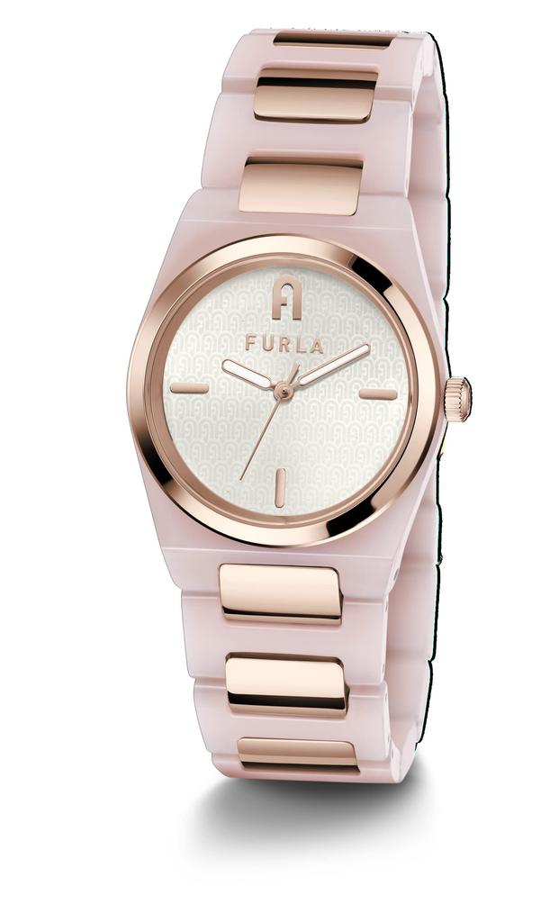 Watch FURLA TEMPO MINI White Dial Acetate Quartz Watch Jewelry Accessory WW00028005L3 Pink [Furla] 32.5MM Women's [Item]
