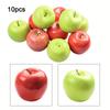 10pcs Large Artificial Fake Red Green Apples Fruits Kitchen Home Food Decor