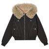 New Winter Hooded Large Wool Collar Cotton Jacket and Cotton Jacket Fashionable Versatile Cotton Jacket for Women