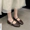 Soft-soled Mary Jane Shoes Round Head Shallow Mouth Summer New New Chinese Versatile One-word Strap Single Shoes Flat Women