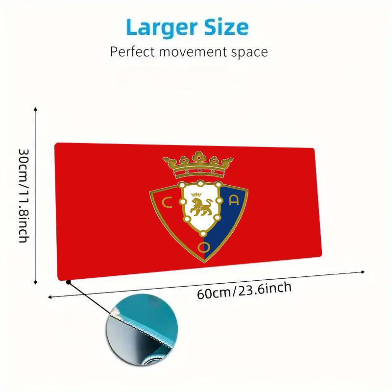 CA Osasuna Print Cushion Non-slip Laptop Tablet Big Mousepad XXL Mat Mini PC Playmat With Lock edge