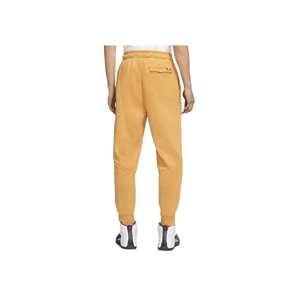 Jordan Casual Solid Color Fleece-Lined Knit Sweatpants Men Bottoms Tan CK6471-217