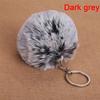 2017 Faux Rabbit Fur Pom-Pom Key Chain Bag Charm Fluffy Puff Ball Keyring