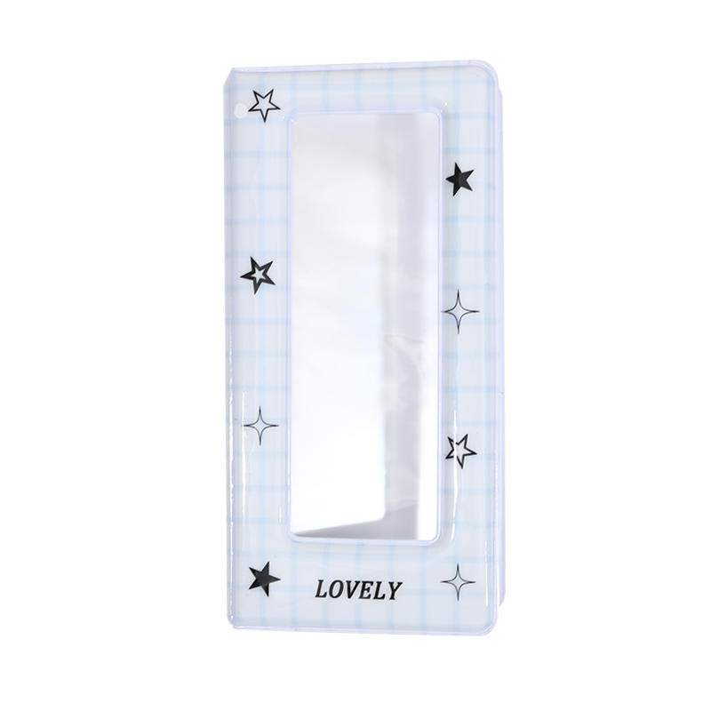 Альбом-биндер для фотокарточек с узором звезд, мини-портативный мультяшный держатель для фотокарточек для коллекции