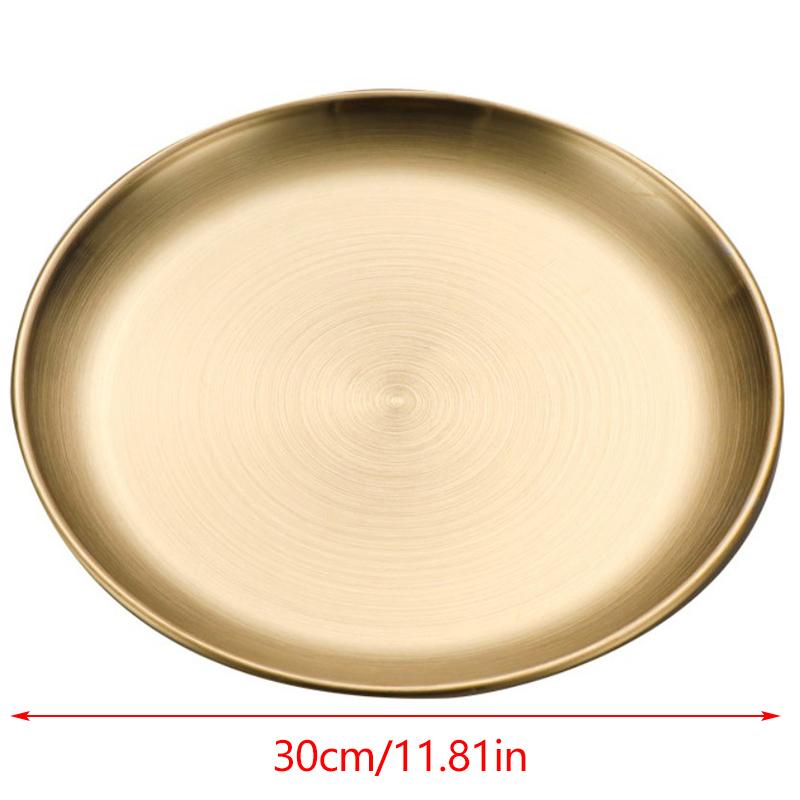 Обеденная тарелка из нержавеющей стали, поднос для пикника на природе, грязезащитная кухонная барная посуда, тарелка для фруктов, закусок, тортов, кухонные принадлежности