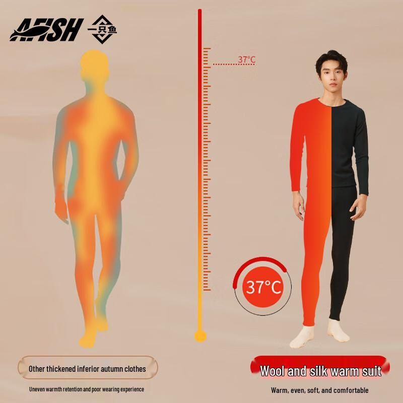 Мужской термокомплект One Fish из шерсти и шелка