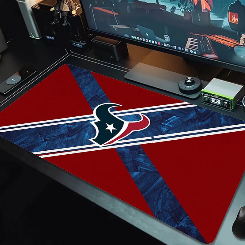 Houston Texans Mouse Pad Large Gaming Table Cushion Nonslip Laptop Tablet Big Mousepad Xxl Mat Mini Pc Playmat With Lock Edge